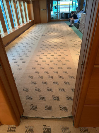 Yat halı altı koruyucu keçe -Ross matress Carpet underlay (West Marina İstanbul)