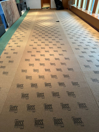 Yat halısı için halı altı koruyucu- Ross matress underlay uygulaması ( West İstanbul Marina) Carpet underlay 
