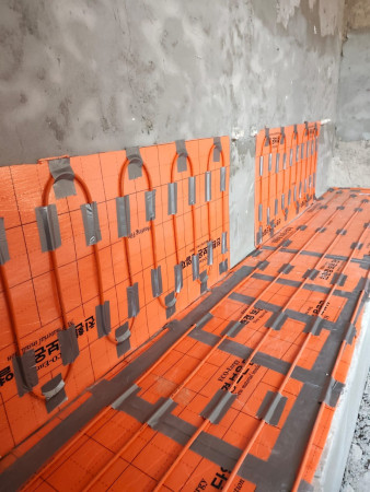 Hamam ısıtma - Kablolu hamam ısıtma (Kalyon Marina villaları)