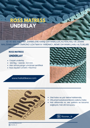 Carpet underlay - ithal keçe Halı altı underlay - Ross matres underlay 