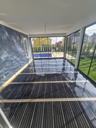 Parke altı ısıtma-Kış bahçesi ısıtma (Silivri Koru Villaları,İstanbul)