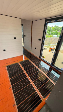 Tiny house ısıtma-Elektrikli yerden ısıtma (Çatalca,İstanbul Alb Tiny house)